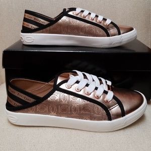 bebe rose gold sneakers